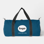 Logo Tekst Promotie Zakelijk Blauwgroen Groen Plunjezak (Voorkant)