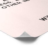 Logo Tekst Promotionele Business Blush Pink Poster (Hoek)