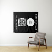Logo Tekst QR Code Achtergrond voor Party Event Se Wandkleed (In Situ (horizontaal))
