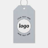 Logo Tekst QR Code Blue Business Prijs of Cadeaulabel (Voorkant)