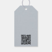 Logo Tekst QR Code Blue Business Prijs of Cadeaulabel (Achterkant)