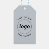 Logo Tekst QR Code Blue Business Prijs of Cadeaulabel (Voorkant)