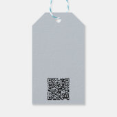 Logo Tekst QR Code Blue Business Prijs of Cadeaulabel (Achterkant)