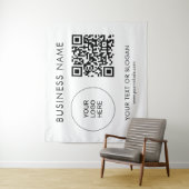 Logo Tekst QR Code Event Seminar Party Achtergrond Wandkleed (In situ)