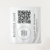 Logo Tekst QR Code Event Seminar Party Achtergrond Wandkleed (Voorkant)