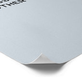 Logo Tekst QR Code Promotie Zakelijk Poeder Blauw Poster (Hoek)