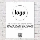 Logo Tekst QR Code Promotiebedrijf Poster