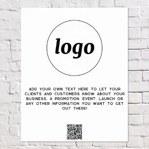 Logo Tekst QR Code Promotiebedrijf Poster