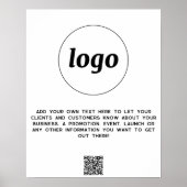 Logo Tekst QR Code Promotiebedrijf Poster (Voorkant)