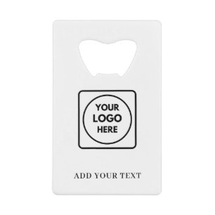 Logo Tekst QR Code Zakelijke Creditcard Ontwerp Creditkaart Flessenopener
