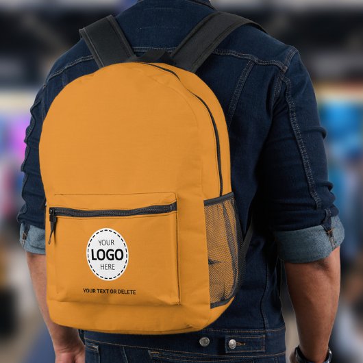 Logo & Tekst Upload Oranje Bedrukte Rugzak