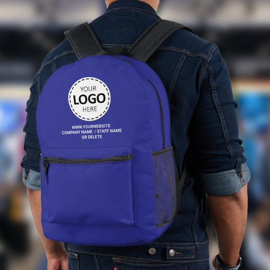 Logo / Tekst Upload Promotieblauw Bedrukte Rugzak