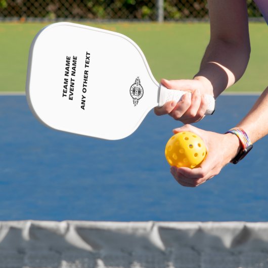 Logo/ Tekst Upload Toernooi Evenement Pickleball Paddle (Insitu)