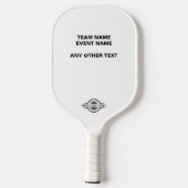 Logo/ Tekst Upload Toernooi Evenement Pickleball Paddle (Achterkant)