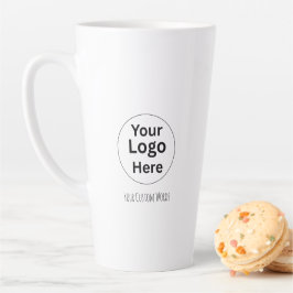 Logo & Tekst Vervangen Aangepaste Latte Mok Persoo