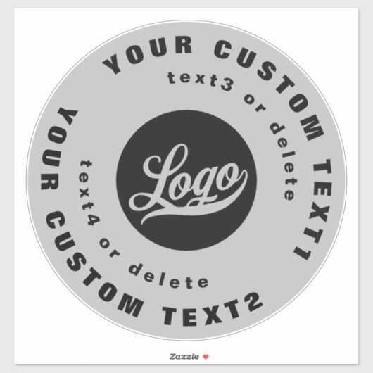 Logo Tekst, vinylcirkelvenster Zakelijke bumper Sticker (Vel)