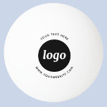 Logo Tekst Website Zakelijk Promotioneel Pingpongbal<br><div class="desc">Voeg je eigen logo en tekstkeuze toe aan dit ontwerp. Verwijder desgewenst de bovenste of onderste tekst. Minimalistisch en professioneel. Ideaal voor werknemers branding,  sponsoring,  of als een promotieproduct voor uw klanten en klanten.</div>
