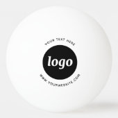 Logo Tekst Website Zakelijke Promotie Pingpongbal (Voorkant)