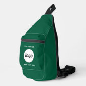 Logo Tekst Zakelijk Promotie Branding Groen Sling Bag (Rechterhoek)