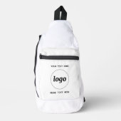 Logo Tekst Zakelijk Promotie Branding Wit Sling Bag (Voorkant)