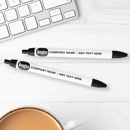 Logo Tekst Zakelijke Promotie Wit | Zwarte Inkt Pen