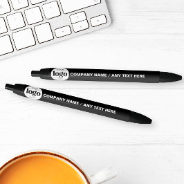 Logo Tekst Zakelijke Promotie Zwart | Zwarte Inkt Pen