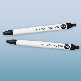Logo Tekst Zakelijke Promotie Zwarte Inkt Pen