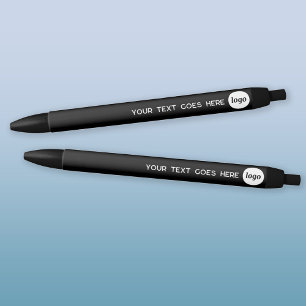 Logo Tekst Zakelijke Promotie Zwarte Inkt Pen