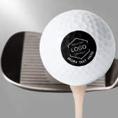 Logo Tekst Zwarte Achtergrond Zakelijke promotie Golfballen