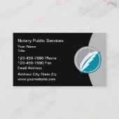 Logo Template Notary Public Business Card Design Visitekaartje (Voorkant)