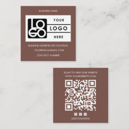Logo Terracotta QR Code Website Sociale Media Vierkante Visitekaartje