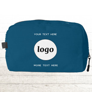 Logo Text Business Promotional Branding Blauwgroen Toilettasje