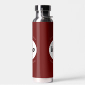 Logo Text Business Promotional Branding Donkerrood Waterfles (Links)