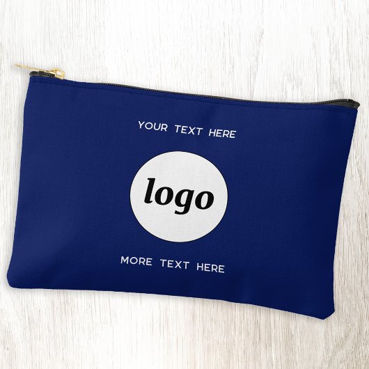 Logo Text Business Promotional Branding Navy Blue Etui