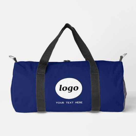 Logo Text Promotional Business Navy Blauw Plunjezak (Voorkant)