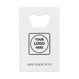 Logo Text QR Code Business Credit Card Design Creditkaart Flessenopener