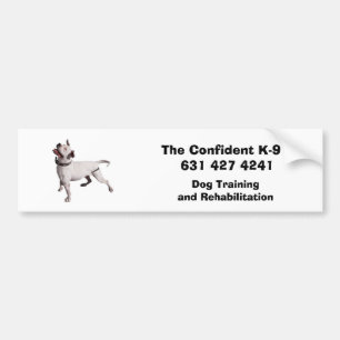 logo, The Confident K-9   631 427 4241, Dog Tra... Bumpersticker