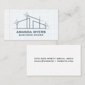 Logo thuisarchitect | Achtergrond voor rasterpapie Visitekaartje (Voorkant / Achterkant)