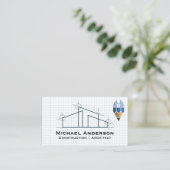 Logo thuisarchitect | Raster papier | Bouw Visitekaartje (Staand voorkant)