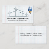 Logo thuisarchitect | Raster papier | Bouw Visitekaartje (Voorkant / Achterkant)