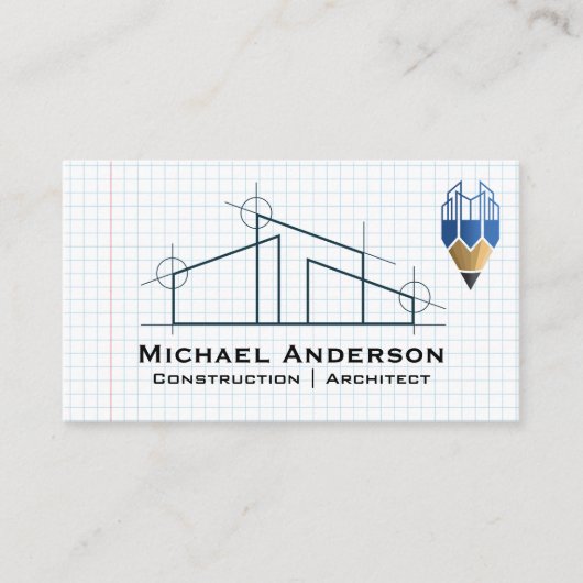 Logo thuisarchitect | Raster papier | Bouw Visitekaartje (Voorkant)