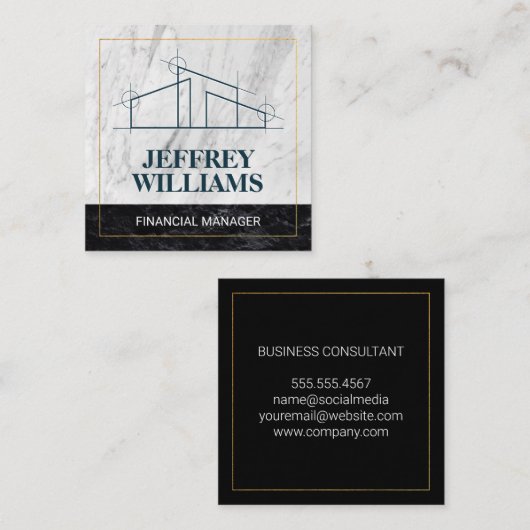 Logo thuisarchitect vierkante visitekaartje (Voorkant / Achterkant)