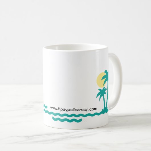 Logo Tipsy Pelican Coffee Mok (Voorkant rechts)