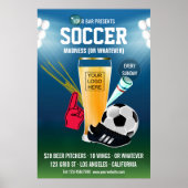 Logo toevoegen aan Bar Voetbal Event Poster (Voorkant)