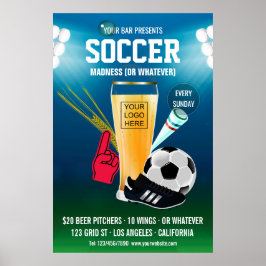Logo toevoegen aan Bar Voetbal Event Poster