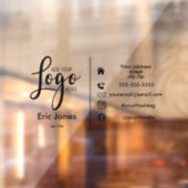 logo toevoegen Aangepast ZAKELOGO en sociale media Raamsticker (Vel 2)