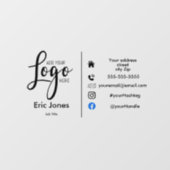 logo toevoegen Aangepast ZAKELOGO en sociale media Raamsticker (Vel)