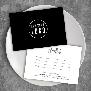 Logo Toevoegen Aangepaste Kleur Script Cadeaubon