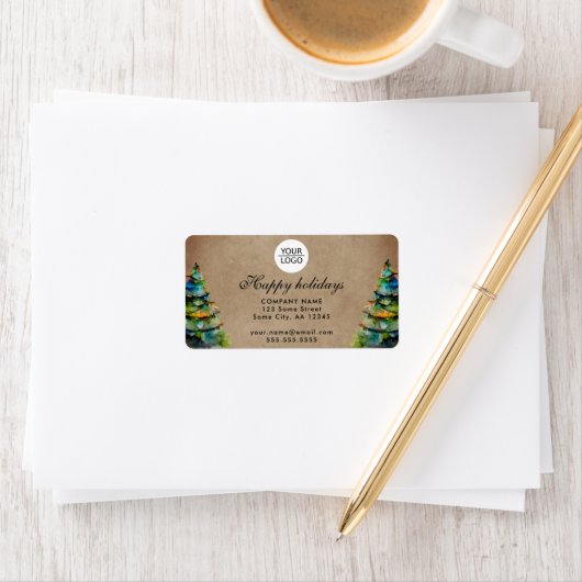 Logo Toevoegen Aangepaste Tekst Kerstboom Promotie Etiket (Insitu)