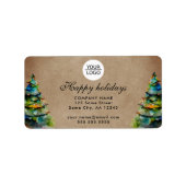 Logo Toevoegen Aangepaste Tekst Kerstboom Promotie Etiket (Voorkant)